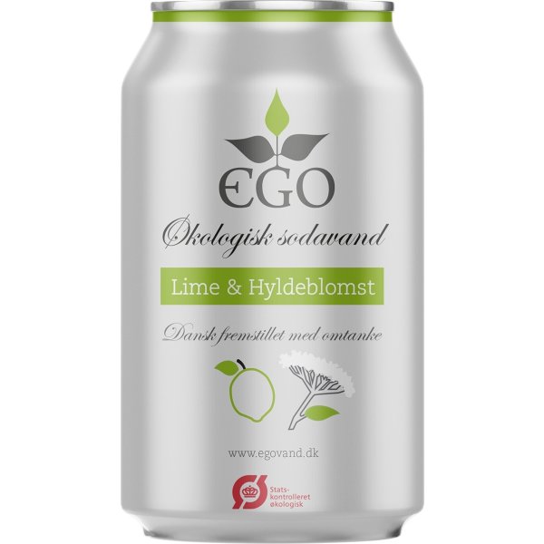 Ego økologisk sodavand Lime/Hyldeblomst 33 cl