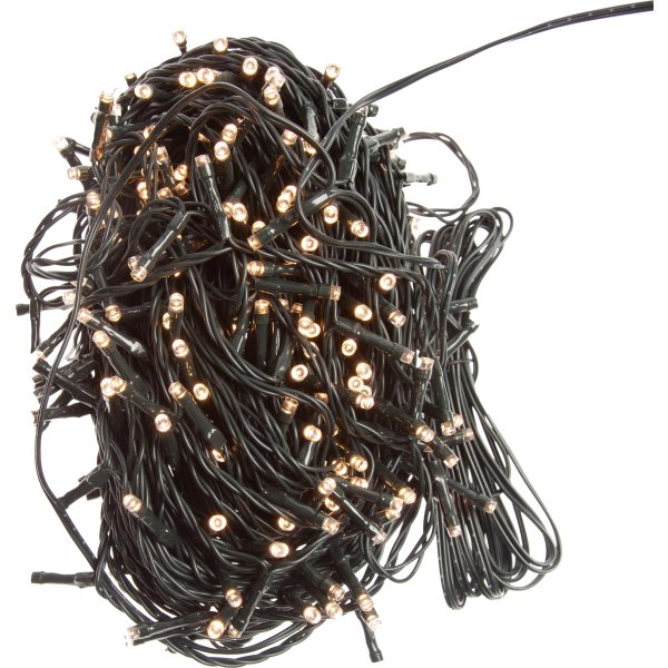 Lyskæde, 300 LED, L 29,9 m, varm hvid