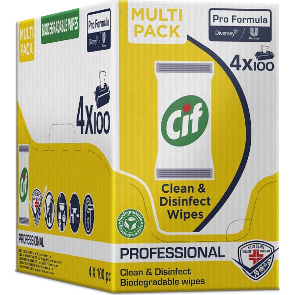 Cif Pro Universal Wipes, 100 stk