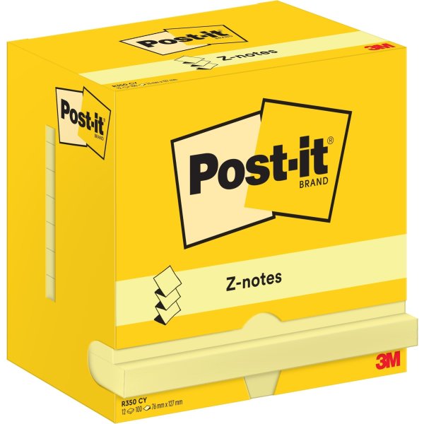 Post-it Z-Notes | 76x127 mm | Gul