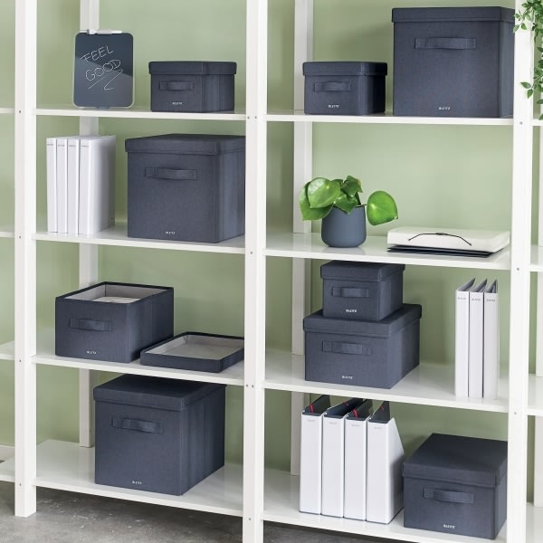 Leitz Opbevaringsboks i stof | Medium | 2 stk.