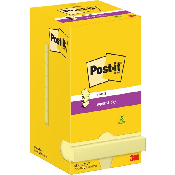 Post-it Super Sticky Z-Notes | 76x76 mm | Gul