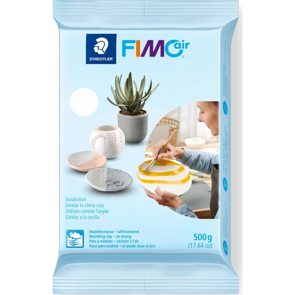 Fimo Air Ler, 500g, hvid