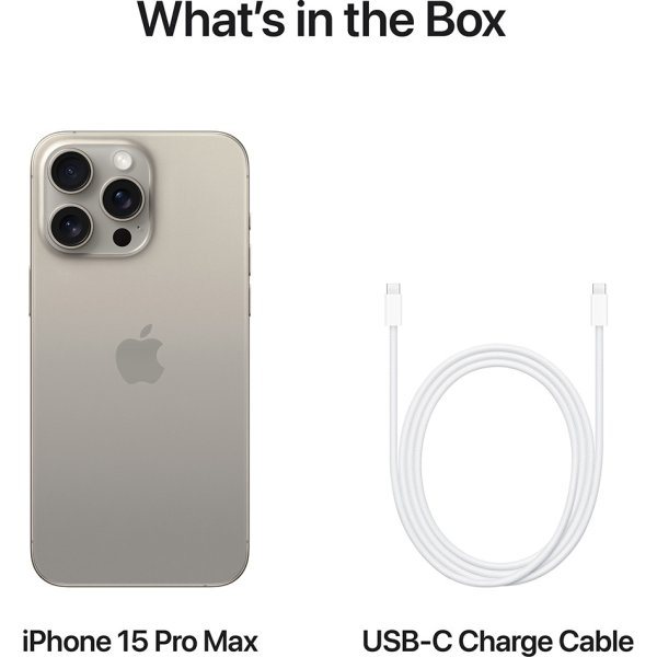 Apple iPhone 15 Pro Max, 1 TB, naturligt titanium