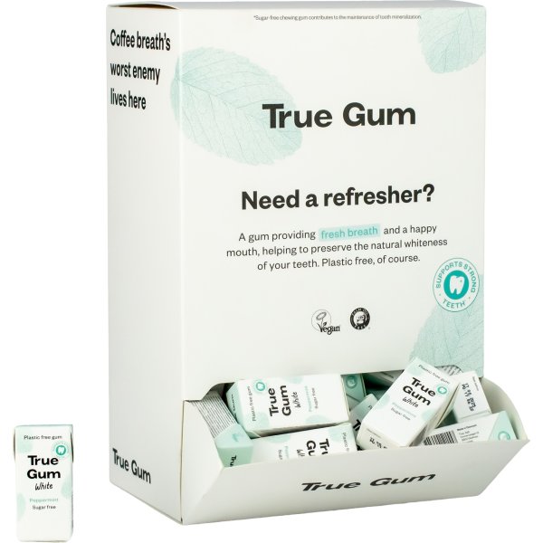 True Gum Tyggegummi Display, 80 pakker á 3 stk.