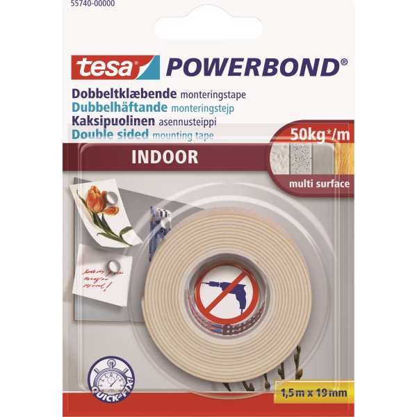 tesa Powerbond Indoor Monteringstape | 19mm x 1,5m