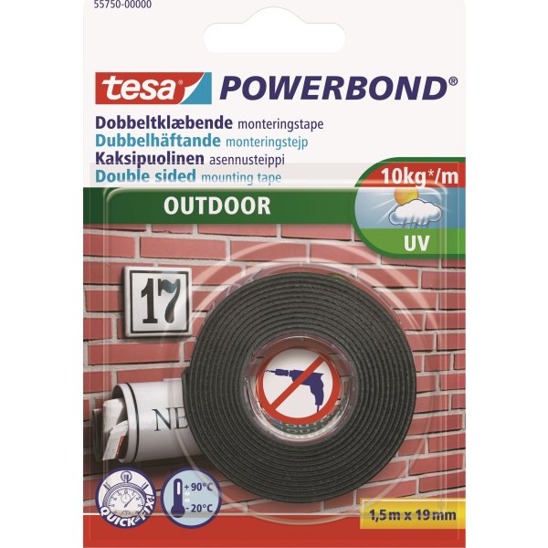 tesa Powerbond Outdoor Monteringstape, 19mm x 1,5m