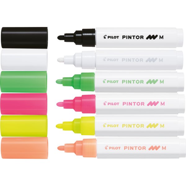 Pilot Pintor Marker | M | Neon | 6 farver