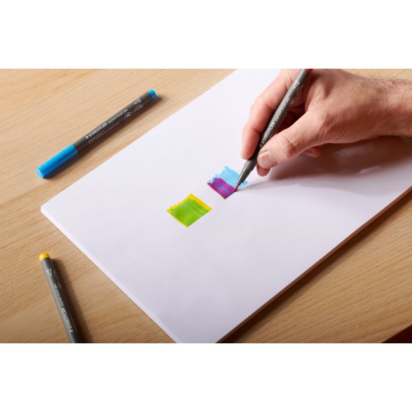 Staedtler PA Brush Pen | Grå/sort | 6 farver