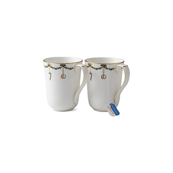 Royal Copenhagen Stjerne Riflet Jul Krus 33cl 2stk