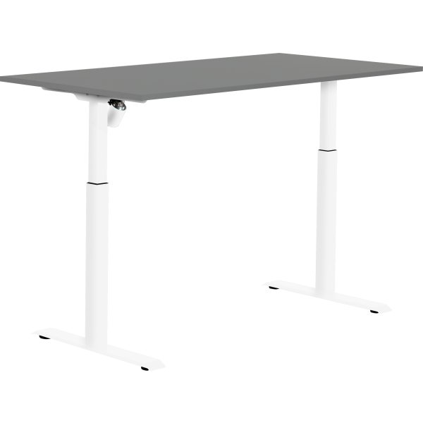 Sun-Flex I hæve/sænkebord, 160x80, Hvid/grå