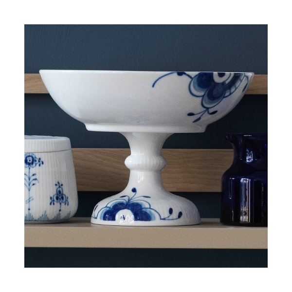 Royal Copenhagen Blå Mega Riflet Opsats, Ø21 cm