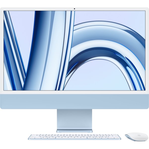 Apple iMac M3 24”, 512 GB, 8 CPU, 10 GPU, blå