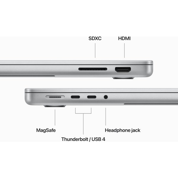 Apple MacBook Pro M3 14", 1 TB, sølv