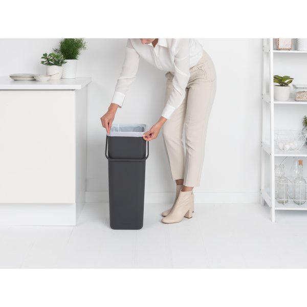 Brabantia Sort&Go avfallshink | 40 liter | Grå