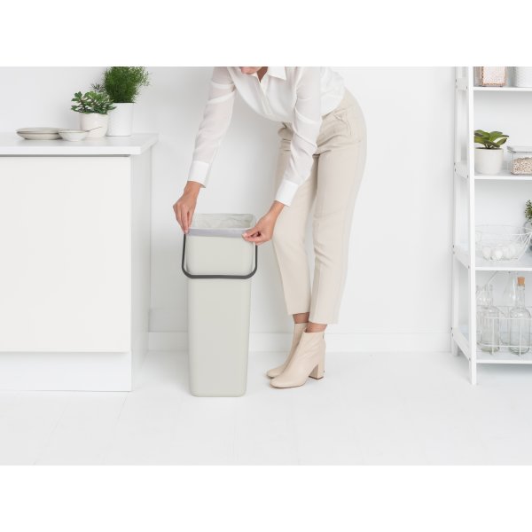 Brabantia Sort&Go, Sortering, 40 L, lysegrå