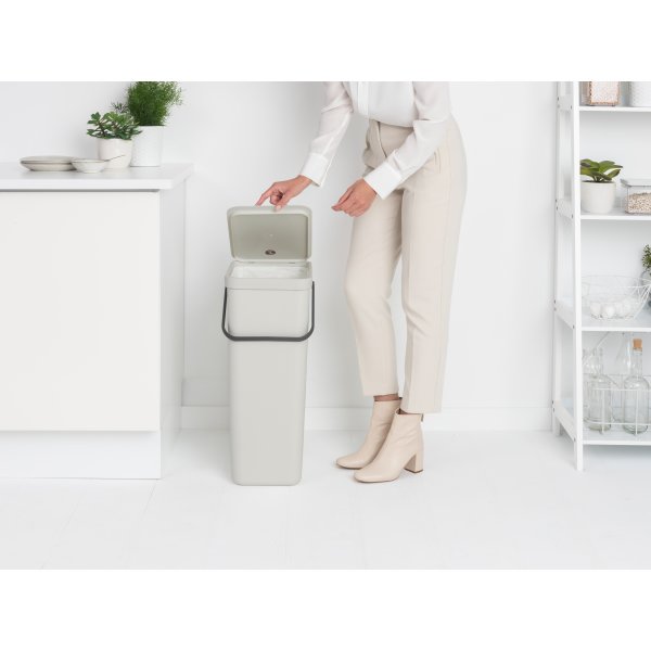 Brabantia Sort&Go, Sortering, 40 L, lysegrå
