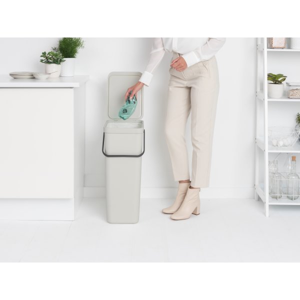 Brabantia Sort&Go, Sortering, 40 L, lysegrå
