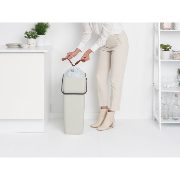 Brabantia Sort&Go, Sortering, 40 L, lysegrå
