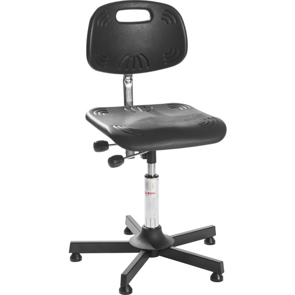 Classic arbetsstol, Svart, PU-sits, 52-65cm