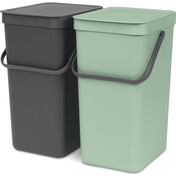 Brabantia Sort&Go, Built-in, 2x12 L, grå/grøn