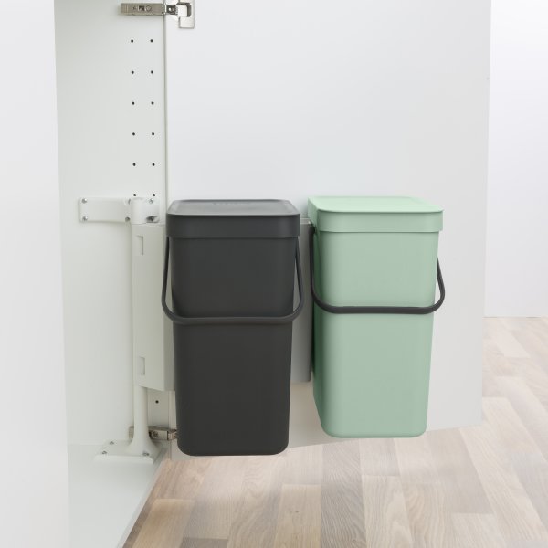 Brabantia Sort&Go, Built-in, 2x12 L, grå/grøn