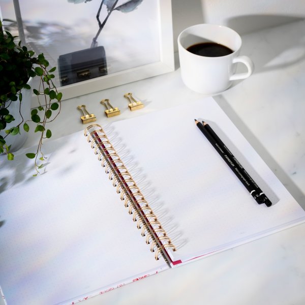 Burde Dotnotes Notesbog, A5, blomster