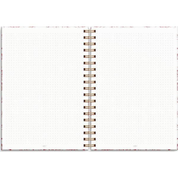 Burde Dotnotes Notesbog, A5, blomster