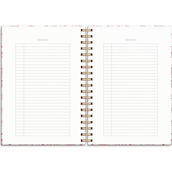 Burde Dotnotes Notesbog, A5, blomster