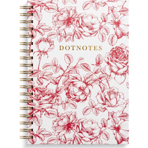 Burde Dotnotes Notesbog, A5, blomster