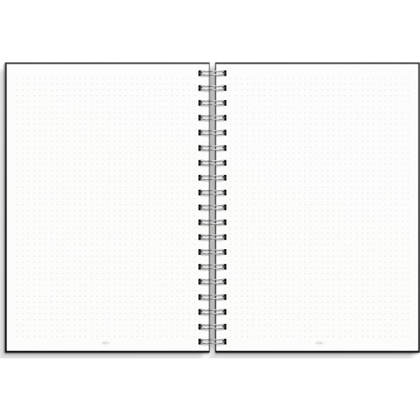 Burde Dotnotes Notesbog, B5, sort