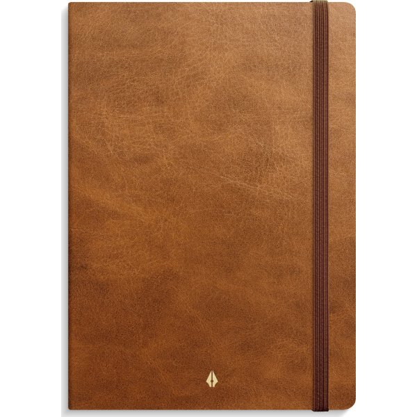 Burde Deluxe Notesbog, A5, linjeret, brown