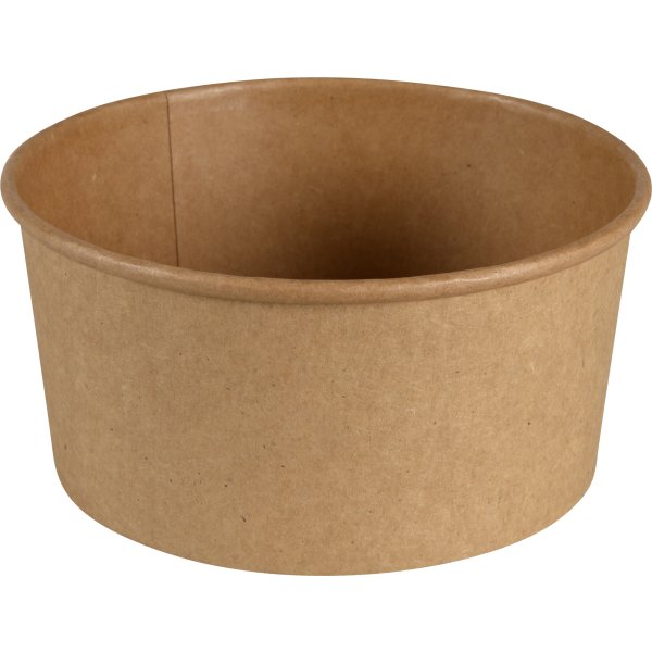 Papskål, Rund, Brun, 730ml, 50 stk