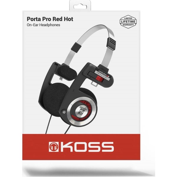 Koss Porta Pro 2.0 On-Ear hovedtelefoner, rød