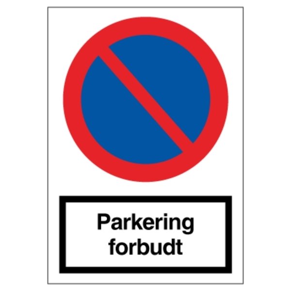 Parkering forbudt, Refleks Alu, 297x210 mm