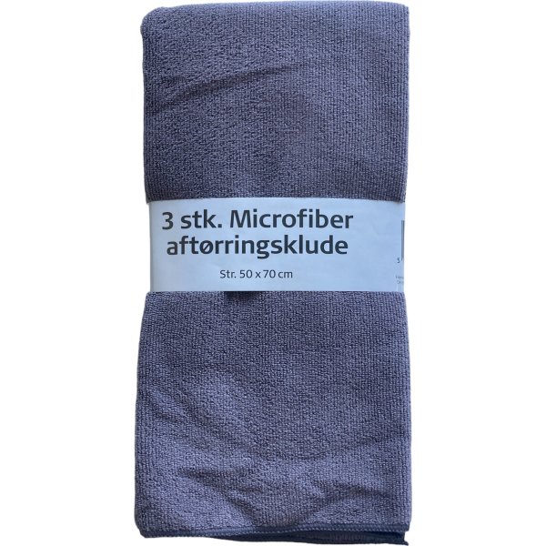 Microfiber Viskestykke 50x70 cm, 3-pak, koksgrå