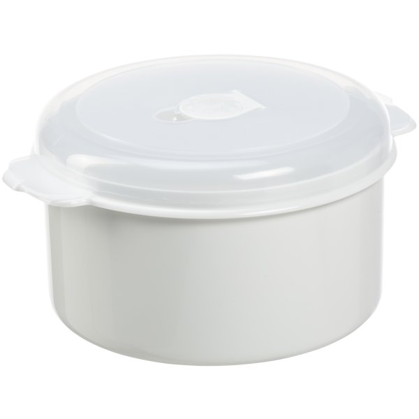 Microboks, Plast, Hvid, Rund, 2 L