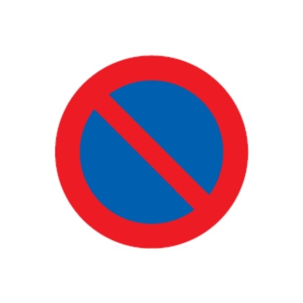Parkering forbudt, Reflekstype 3, Ø 50 cm, 1-sidet