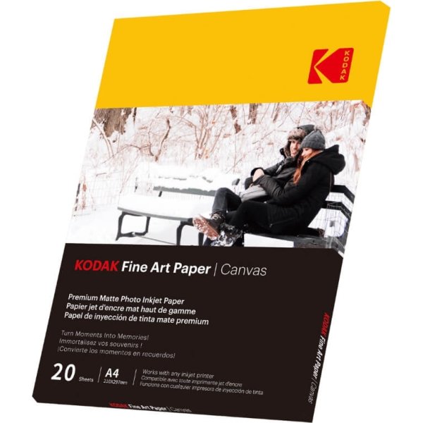 Kodak Mat canvas fotopapir, A4/230g/20ark Lomax