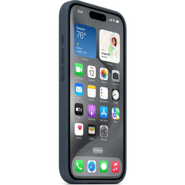 Apple iPhone 15 Pro silikone cover, stormblå