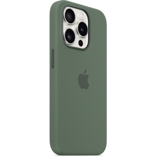 Apple iPhone 15 Pro silikone cover, cypresgrøn