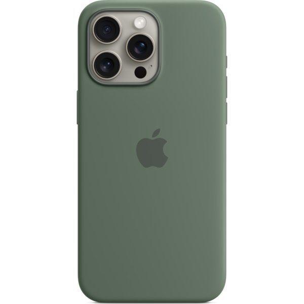 Apple iPhone 15 Pro Max silikone cover, cypresgrøn