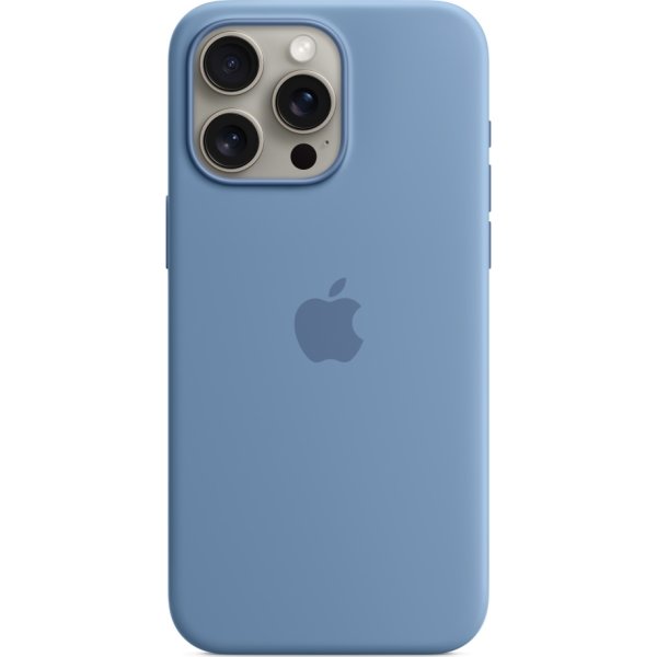Apple iPhone 15 Pro Max silikone cover, vinterblå