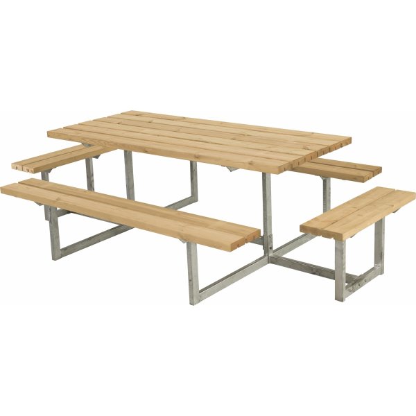 Plus Basic bord-bænkesæt m. påbygning, Thermowood