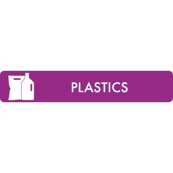 Sopsorteringsskylt | 16x3 cm | Plastics