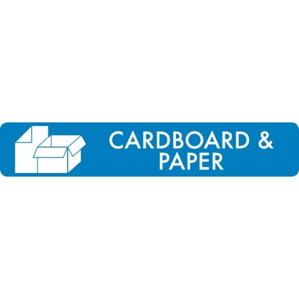 Affaldspiktogram 16x3cm selvklæb, Cardboard/Paper