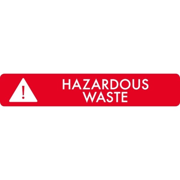 Affaldspiktogram 16x3cm selvklæb, Hazardous Waste