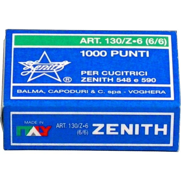 Zenith Hæfteklammer 130/Z 6, 1000 stk.