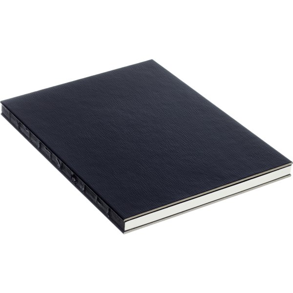 Ikigi Leather Notesbog, A5, linjeret, sort