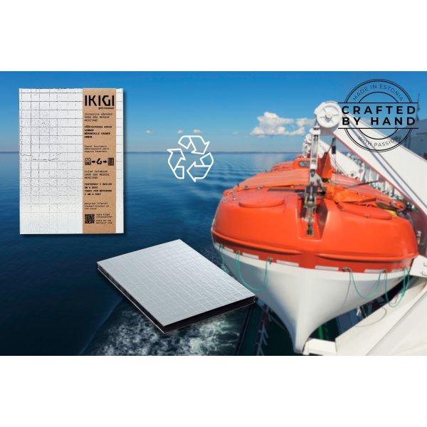Ikigi Sea Rescue Notesbog, A5, linj., sølv, logo